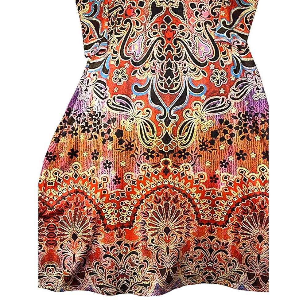 Bohemian Long Sleeve V-Neck Maxi Dress Large A Style Fall Comfortable - Picture 4 of 11